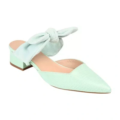 Journee Collection Melora Womens Pointed Mules In Green