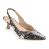 Journee Collection Mikoa Womens Pointed Closed Toe Kitten Heel Pumps In Gray