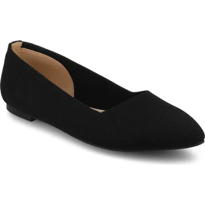 JOURNEE COLLECTION JOURNEE COLLECTION MINNAH KNIT ALMOND TOE FLAT