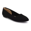 Journee Collection Minnah Womens Pointed Closed Toe Slip-on Shoe In Black