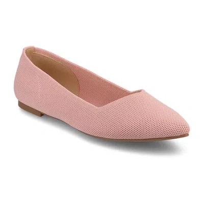 Journee Collection Minnah Womens Pointed Closed Toe Slip-on Shoe In Pink