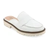 Journee Collection Miycah Womens Moc Closed Toe Slip-on Shoe In White