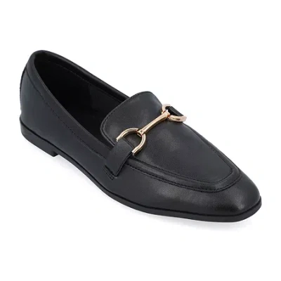 Journee Collection Mizza Womens Square Closed Toe Loafers In Black