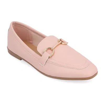 Journee Collection Mizza Womens Square Closed Toe Loafers In Pink