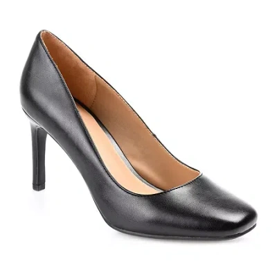 Journee Collection Monalee Womens Square Closed Toe Stiletto Heel Pumps In Black