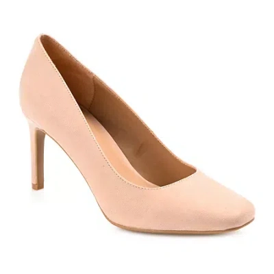 JOURNEE COLLECTION MONALEE WOMENS SQUARE CLOSED TOE STILETTO HEEL PUMPS