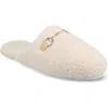 Journee Collection Monnroe Faux Fur Scuff Slipper In Cream