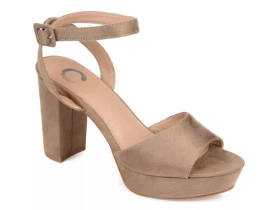 Journee Collection Nairri Platform Sandal In Brown