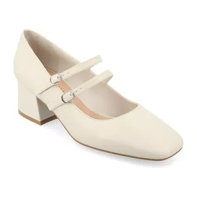 JOURNEE COLLECTION NALLY WOMENS SQUARE CLOSED TOE BLOCK HEEL PUMPS