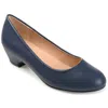 Journee Collection Women's Saar Round Toe Kitten Heel Pumps In Blue