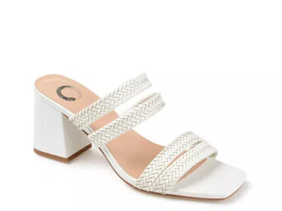 Journee Collection Natia Slide Sandal In White