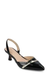 Journee Collection Nellia Slingback Pointed-toe Pump In Black