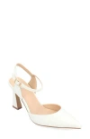 Journee Collection Nixey Croc Embossed Slingback Pump In Off White