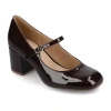 Journee Collection Okenna Womens Square Closed Toe Block Heel Pumps In Brown