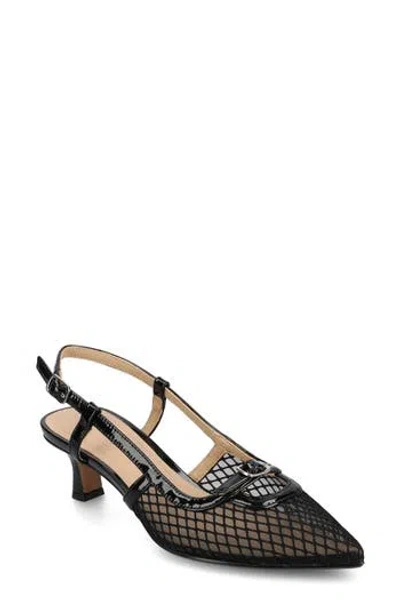 Journee Collection Padma Slingback Kitten Heel Pump In Black