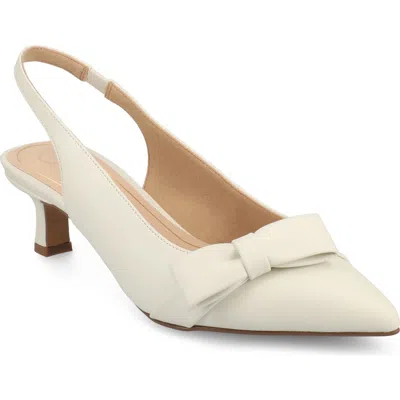 Journee Collection Paloma Slingback Pump In Bone