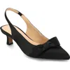 Journee Collection Paloma Slingback Pump In Satin/black