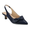 Journee Collection Paloma Womens Pointed Kitten Heel Pumps In Blue