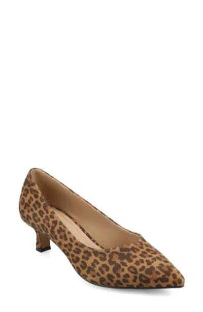 Journee Collection Pammie Pump In Animal Print