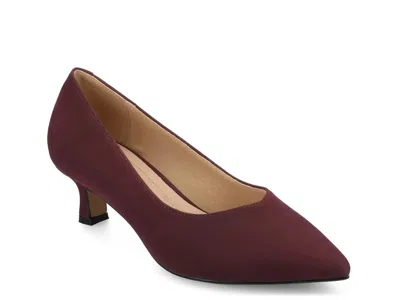 Journee Collection Pammie Pump In Burgundy