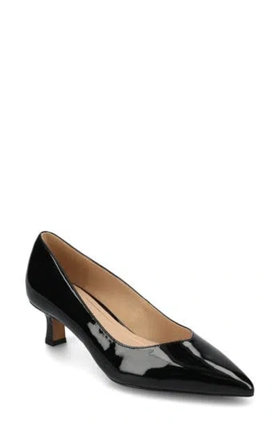 Journee Collection Pammie Pump In Patent/black