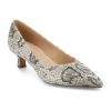 Journee Collection Pammie Womens Pointed Kitten Heel Pumps In Gray
