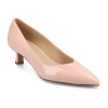 Journee Collection Pammie Womens Pointed Kitten Heel Pumps In Pink