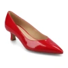 Journee Collection Pammie Womens Pointed Kitten Heel Pumps In Red