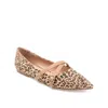 Journee Collection Patricia Ballet Flats Womens Leopard Pointed Toe Rhs5428 In Multi
