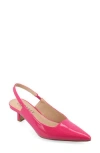 Journee Collection Paulina Slingback Pump In Patent/pink