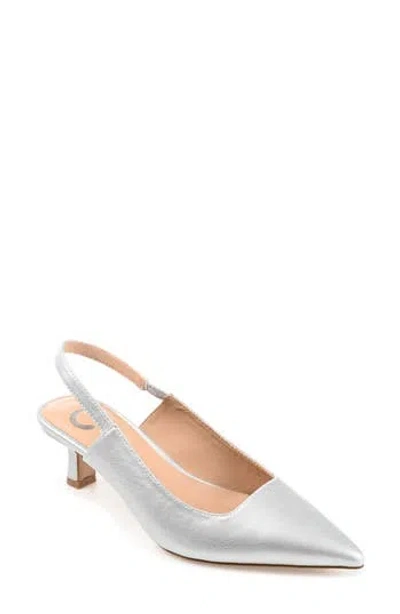 Journee Collection Paulina Slingback Pump In Silver