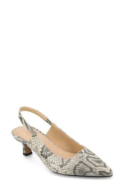 Journee Collection Paulina Slingback Pump In Snake