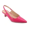Journee Collection Paulina Womens Pointed Closed Toe Spool Heel Pumps In Pink