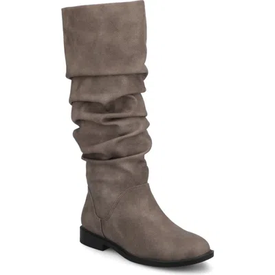 Journee Collection Pennie Knee High Boot In Gray