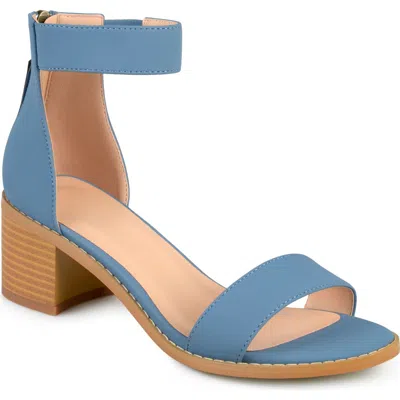 Journee Collection Percy Open Toe Heeled Sandal In Blue