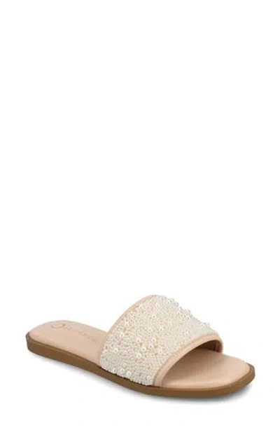 Journee Collection Precly Slide Sandal In Blush