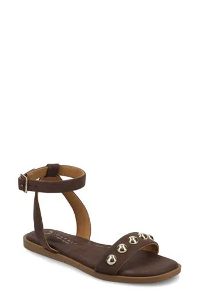 Journee Collection Primrose Studded Sandal In Brown
