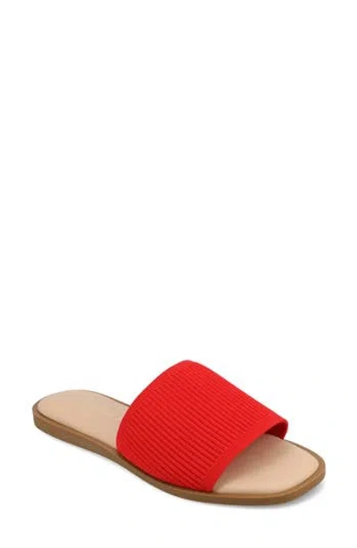 Journee Collection Prisilla Slide Sandal In Red