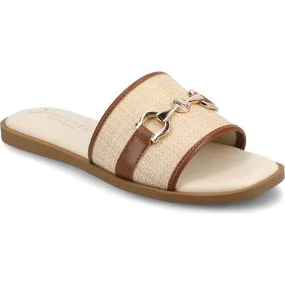 Journee Collection Priya Slide Sandal In Neutral