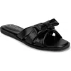 Journee Collection Prylin Bow Slide Sandal In Black