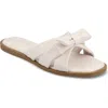 Journee Collection Prylin Bow Slide Sandal In Bone