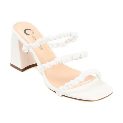 JOURNEE COLLECTION REAGAAN WOMENS ROUND OPEN TOE BLOCK HEEL PUMPS