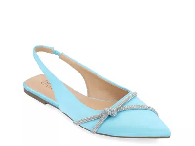 Journee Collection Rebbel Flat In Blue