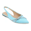 Journee Collection Rebbel Womens Pointed Closed Toe Ballet Flats In Blue