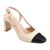 Journee Collection Reignn Womens Pointed Closed Toe Block Heel Pumps In Neutral