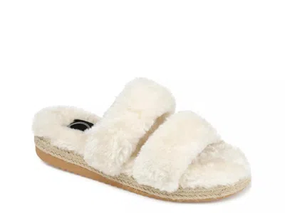 Journee Collection Relaxx Sandal In White