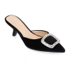 Journee Collection Rishie Womens Pointed Kitten Heel Pumps In Black