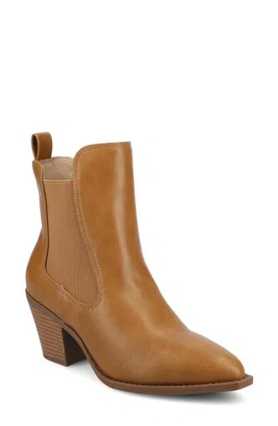 Journee Collection Journee Womens Rosemary Western Chelsea Booties In Brown