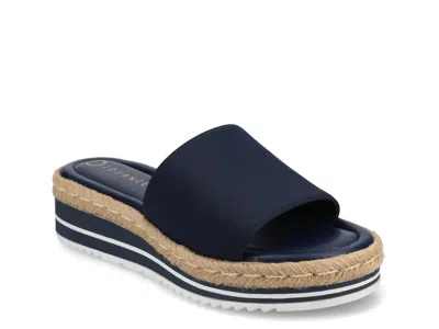 Journee Collection Rosey Slide Sandal In Blue