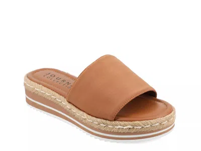 Journee Collection Rosey Slide Sandal In Brown
